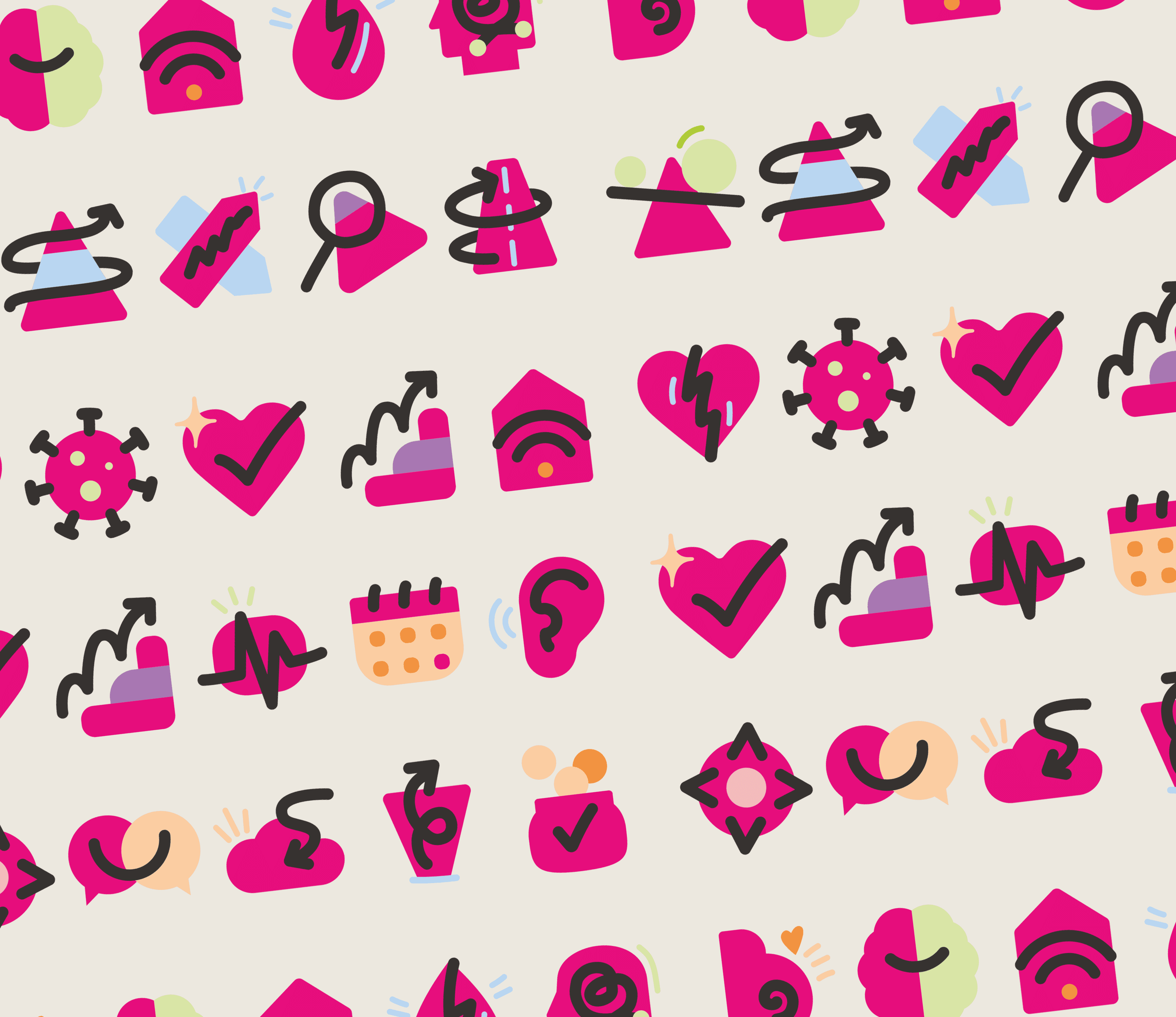 Grafisch ontwerp Zorg van de Zaak iconen