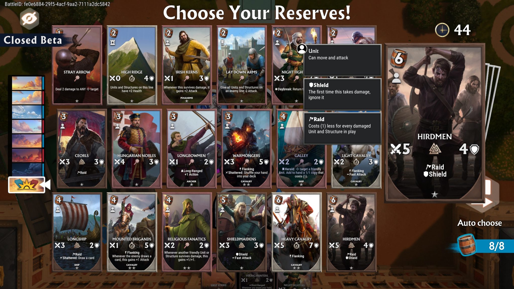 Designed clear selection and interaction flows, supporting player understanding in high density scenarios.