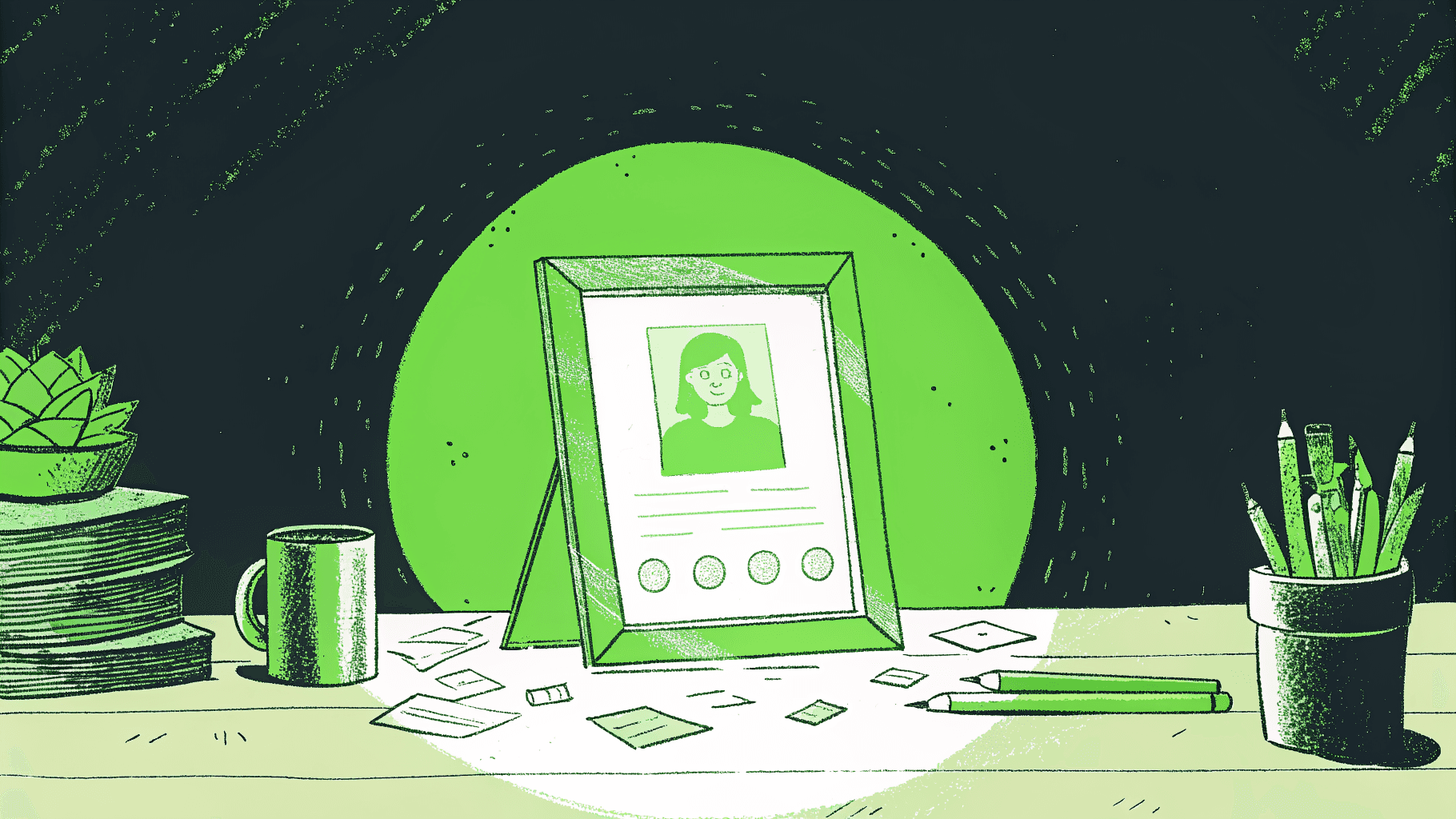 Personalized student profile card spotlit among faded aggregate admissions data silhouettes