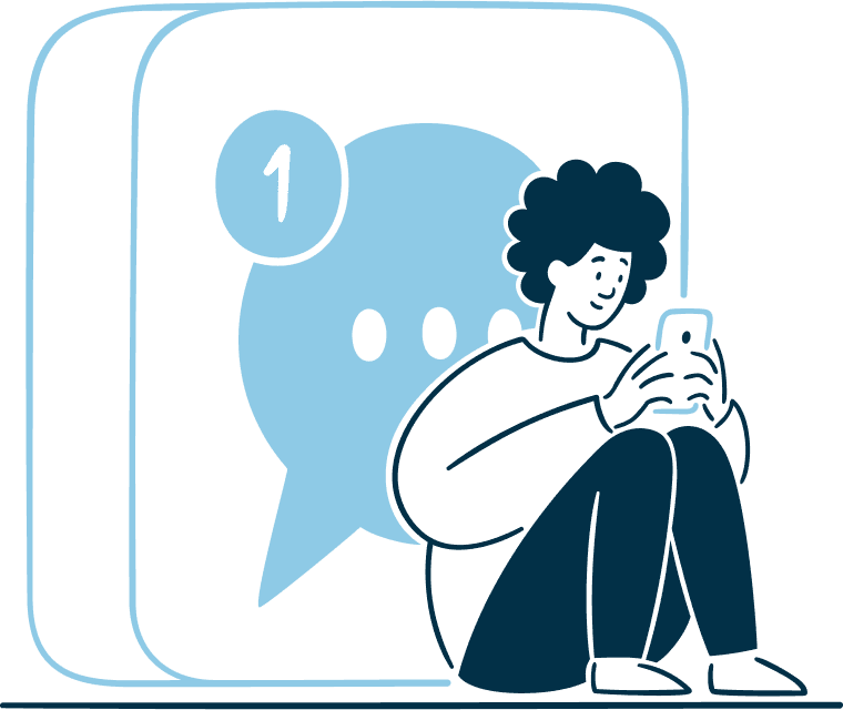 Illustration of a three people with sunglasses