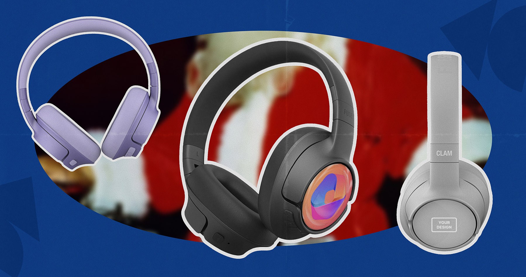 Custom noise-canceling headphones in various colors, ideal for promoting focus in remote work environments.