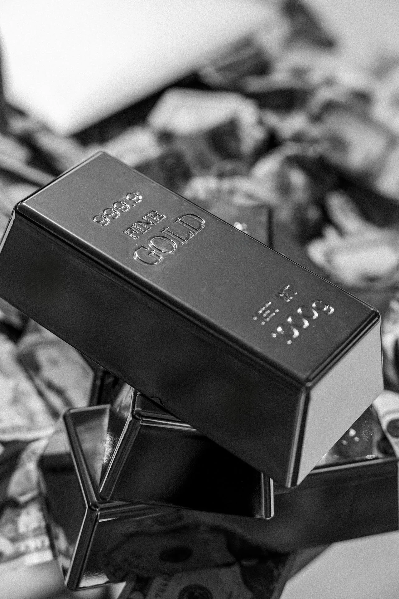 illustration en noir et blanc d'un lingot d'or symbolisant la valorisation d'entreprise