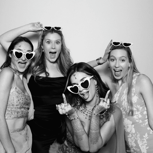 Group of girls photobooth.