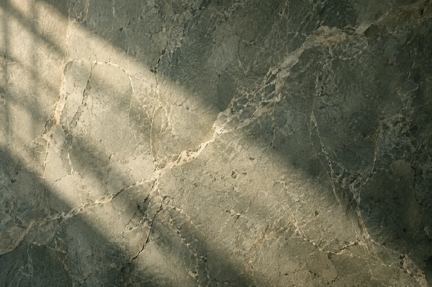 Honed limestone surface