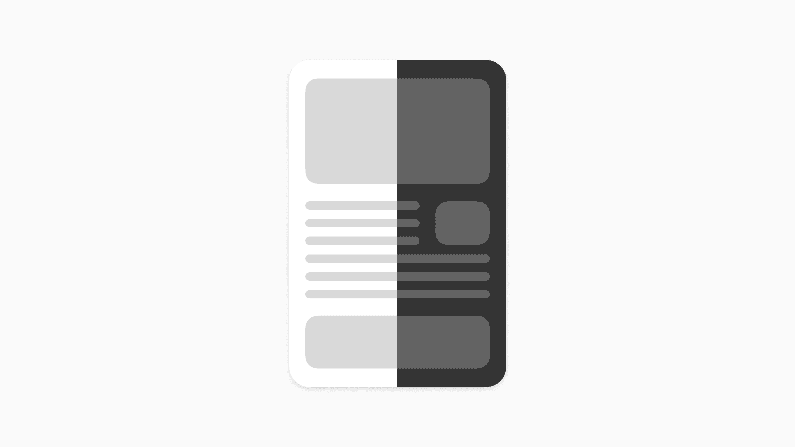 Dark appearance label and text