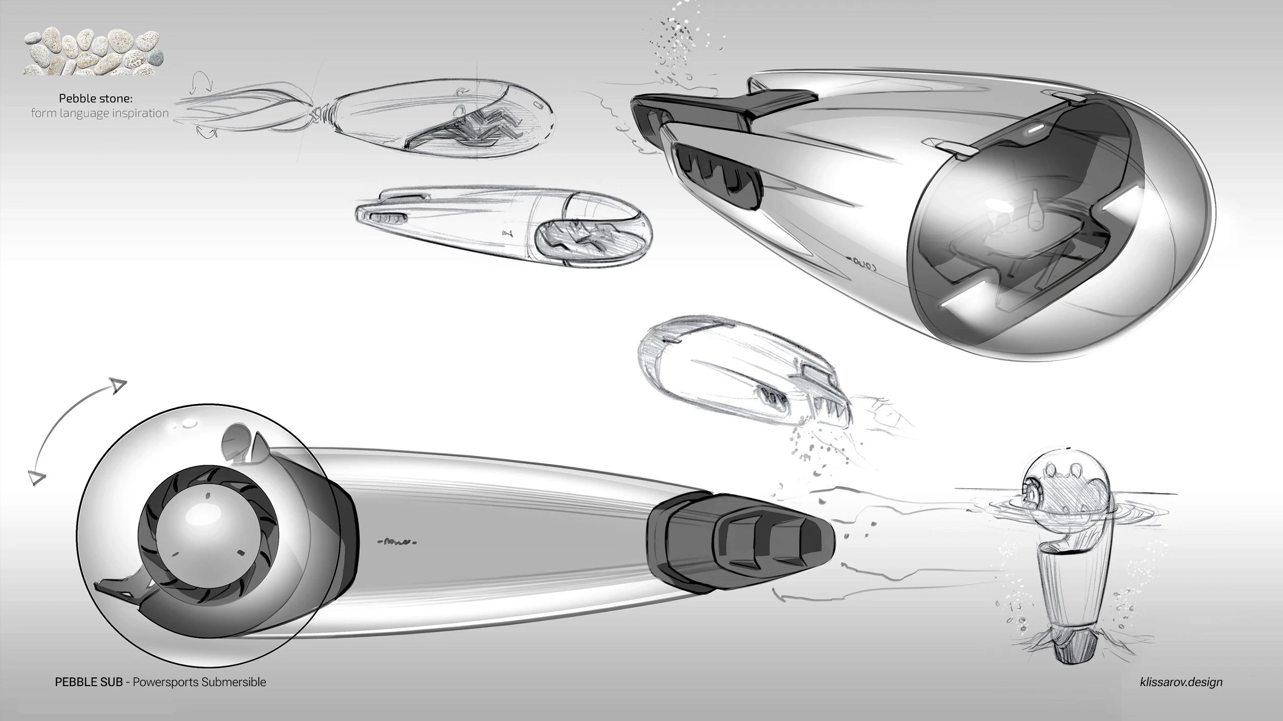 submersible ideation sketches page