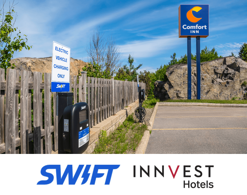 Swift Charge and InnVest Hotels are expanding EV charging across 70+ Canadian hotel locations, with 300+ chargers and approximately 50 locations already live.