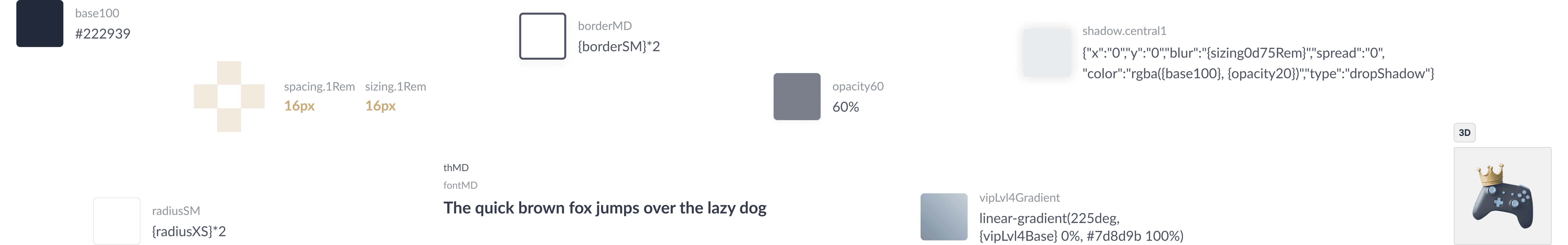 M88's design system atoms detailed