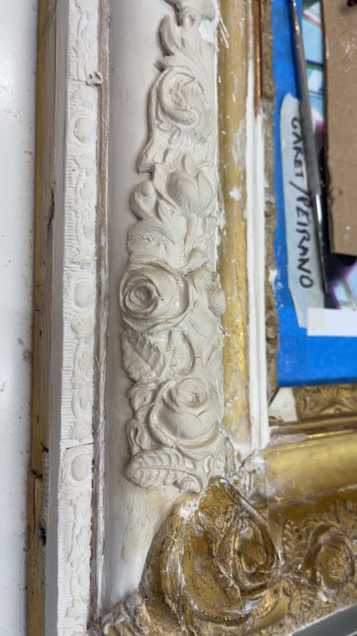 Closeup to a sofa armrest