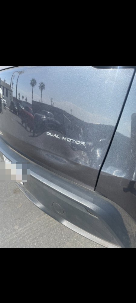 2026 Tesla Model Y trunk dent