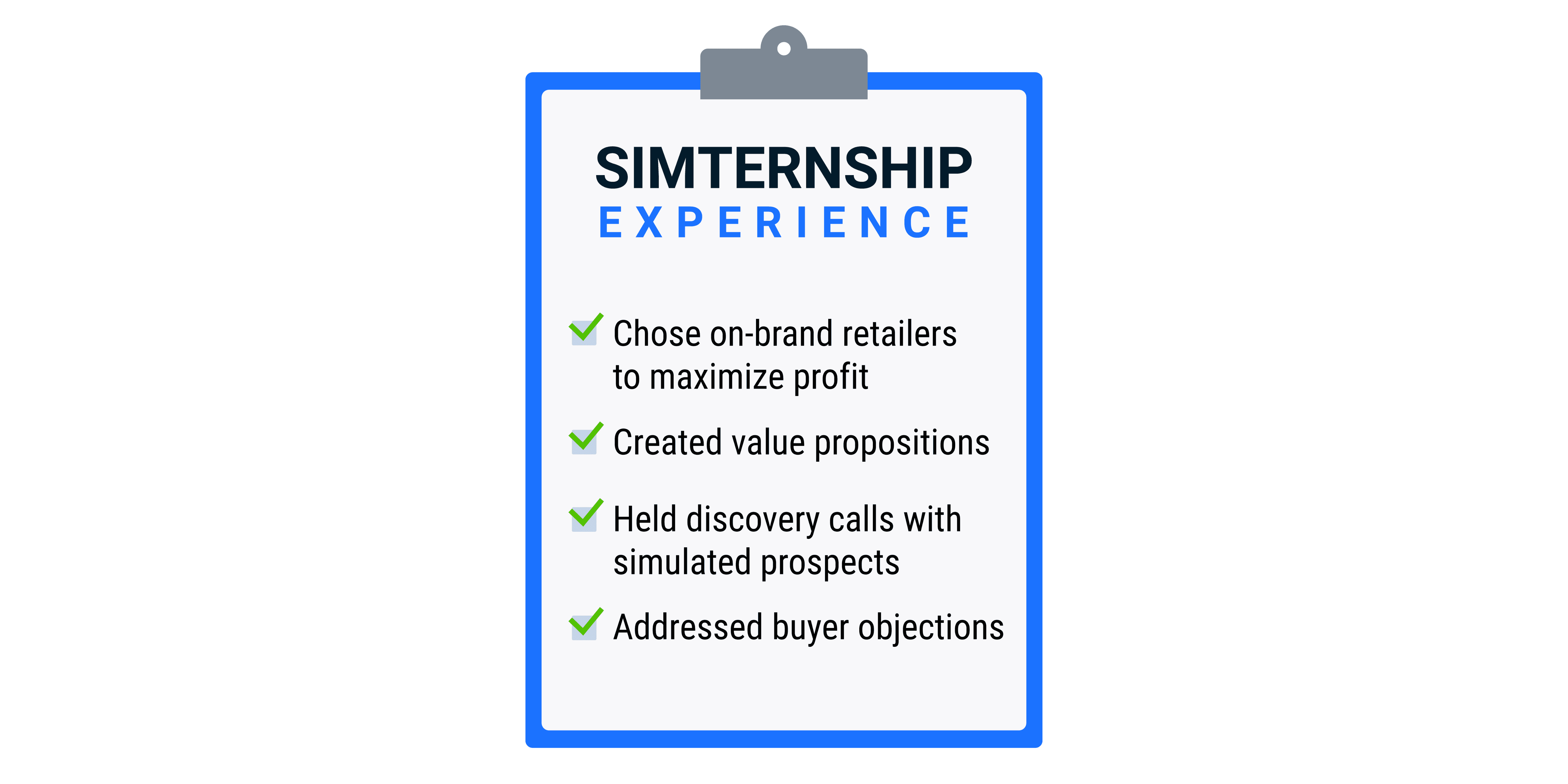 Simternship Experience Checklist
