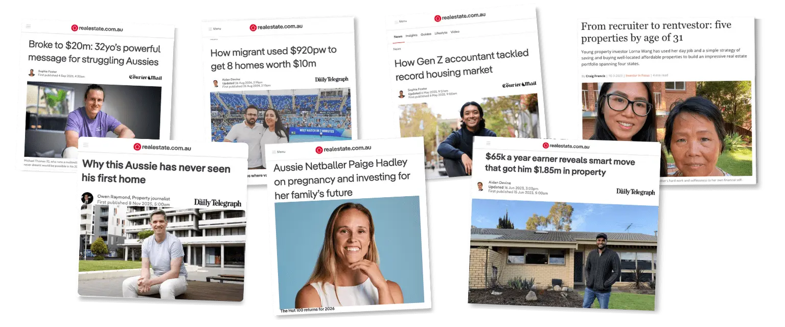 Collection of real estate articles with photos