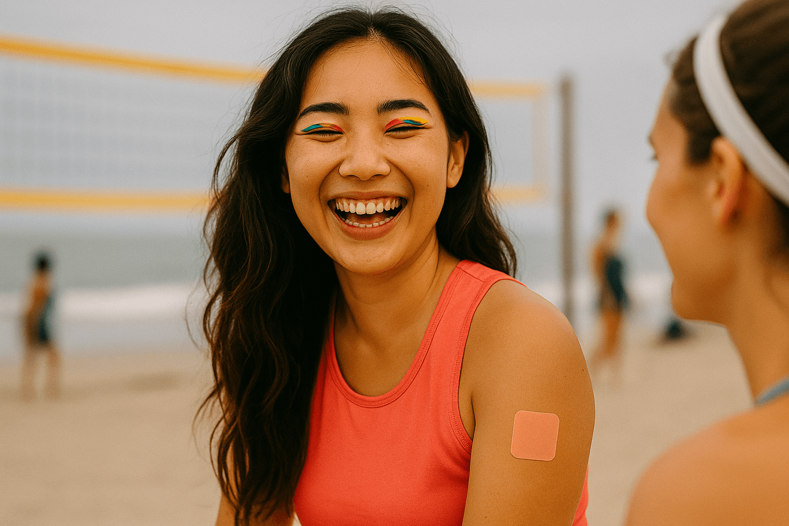 Women On Neon Background