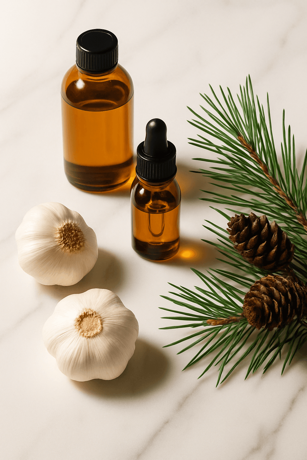 Garlic Oil, Pine Oil, Biofriendly essential oxygenating oil and natural plant oils, Rhus Tox 30x, Arnica 30x Carrier Oil Base.