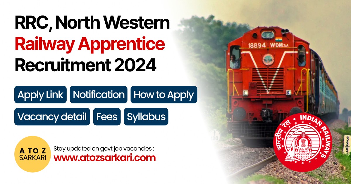  RRC, North Western Railway Apprentice Recruitment 2024 for 1791 Posts Apply Now