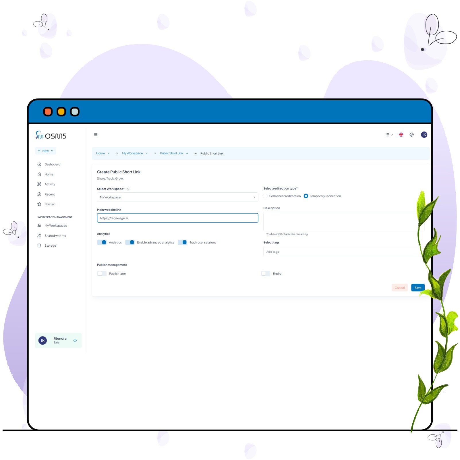 Creating RageEdge Public Short URL