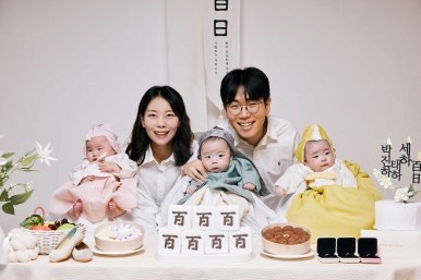 서울 영등포 100일사진 홈스냅 후기 | 세쌍둥이와 함께한 오는계절스냅의 따뜻한 기록