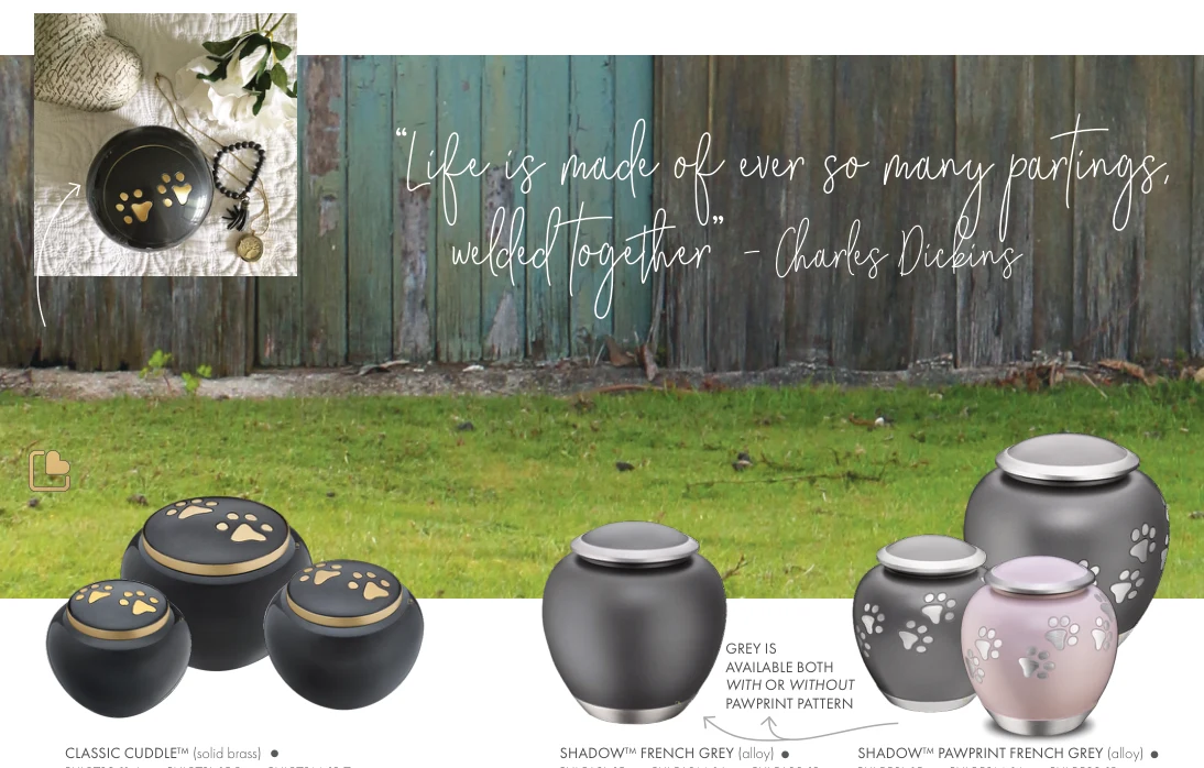Classic Cuddle & Shadow Urns – original supplier products