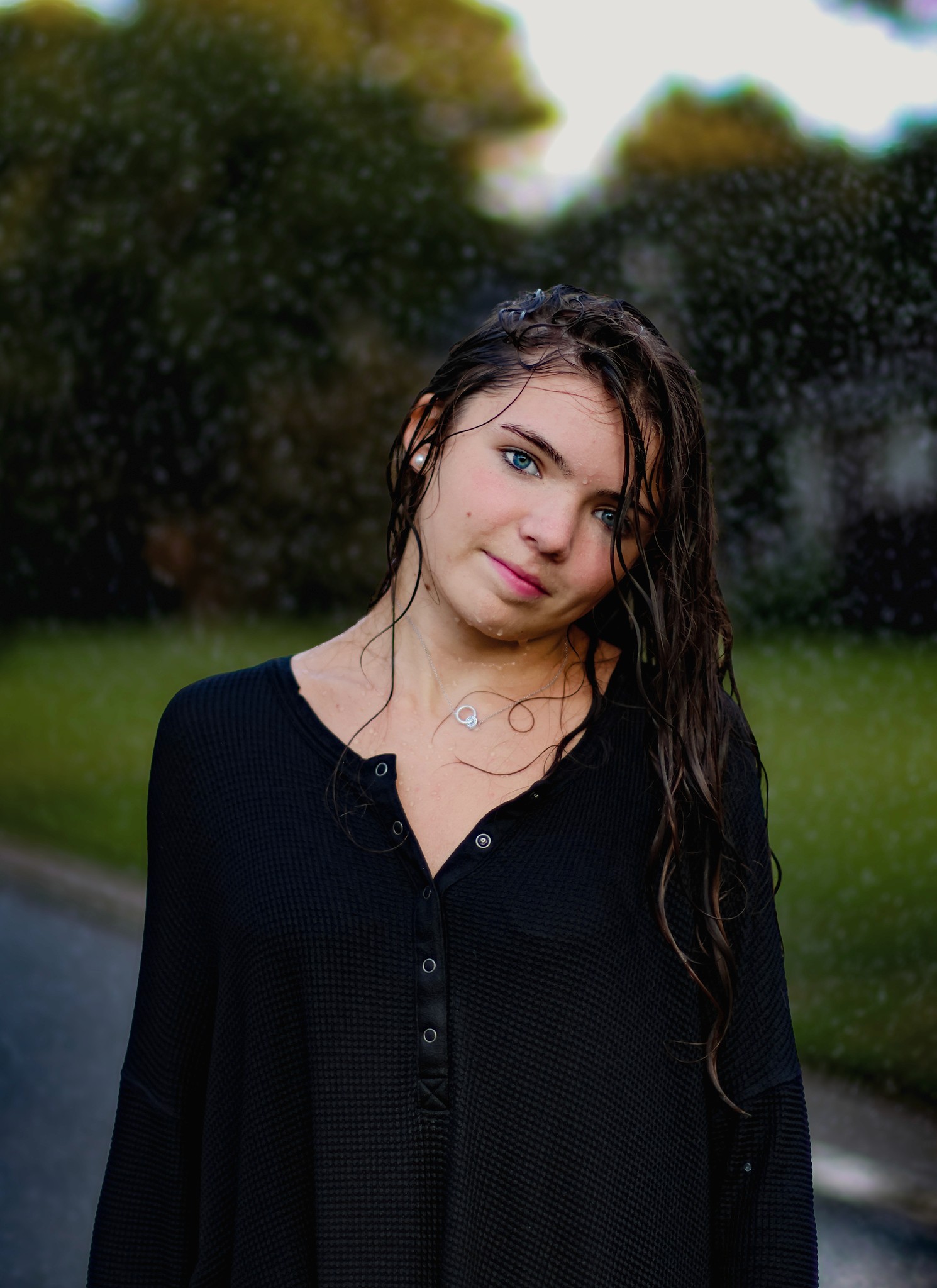 a woman wearing headphone