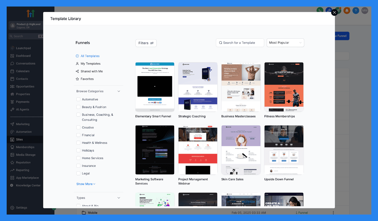 GoHighLevel Key Features: Funnels & Website Builder