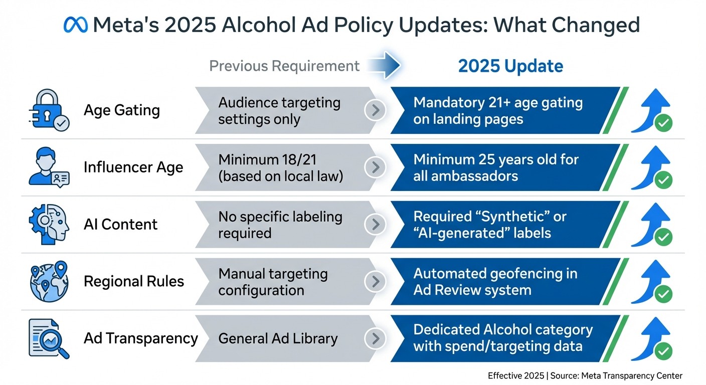 Meta's 2025 Alcohol Ad Policy Changes: Before vs After Comparison