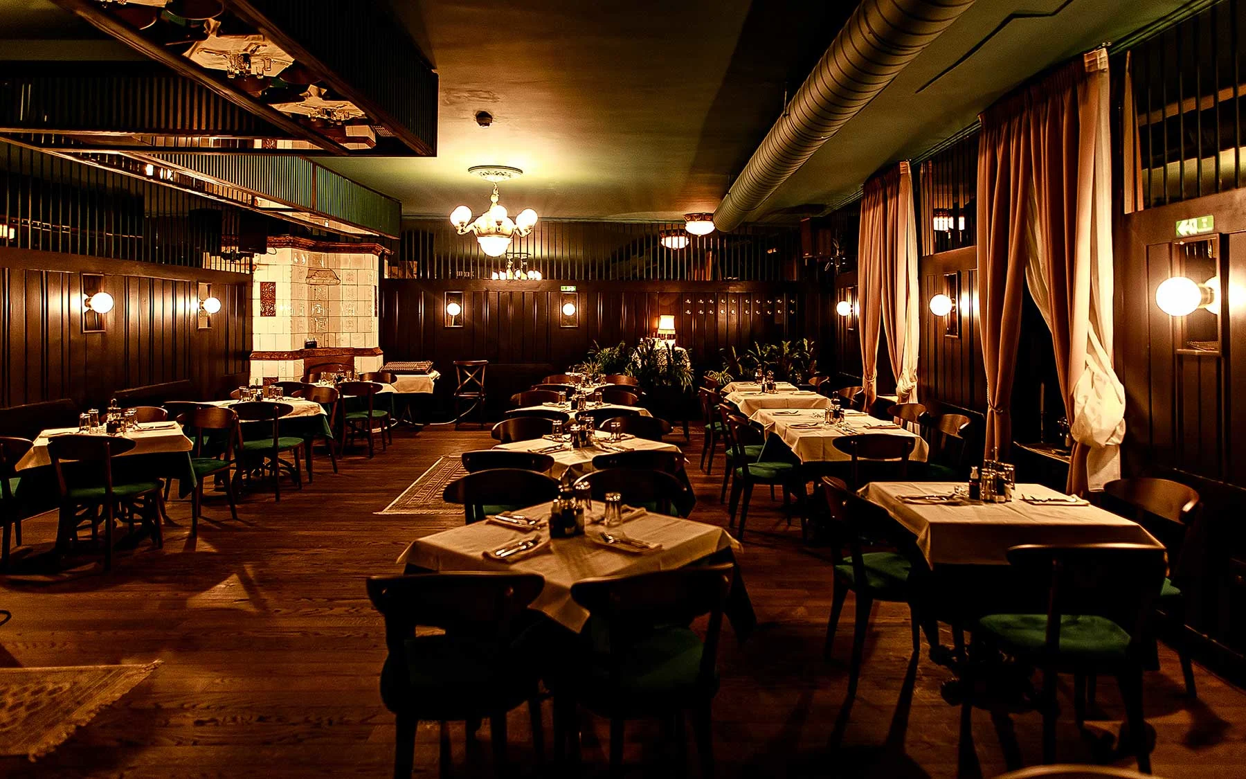 Zlatni Bokal Skadarlija, [Name] kafana traditional Serbian interior with live music, Belgrade Serbia