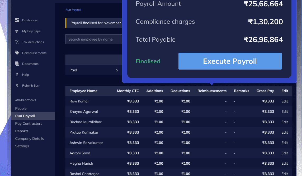 razorpayx payroll dashboard