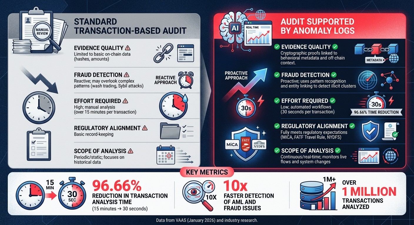 Traditional vs Anomaly Log-Enhanced Blockchain Audits Comparison