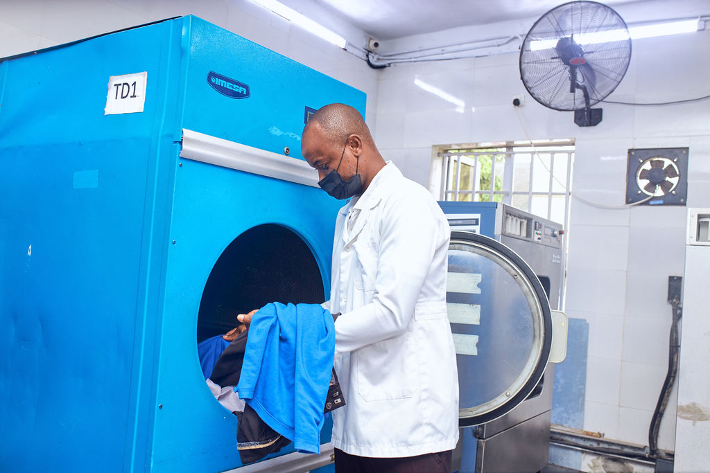 pink and green plastic container