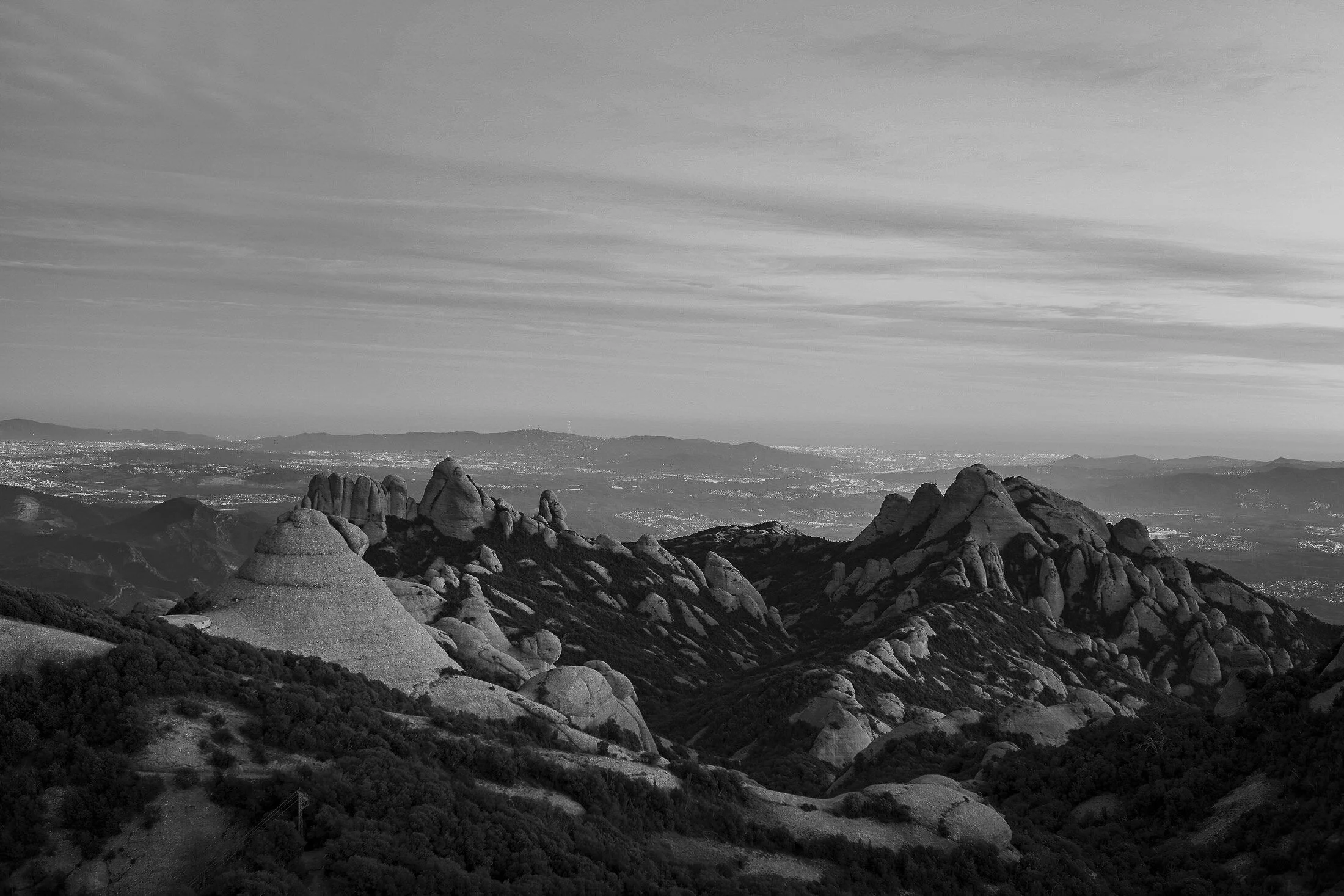 Overview of landscape in Barcelona Spain