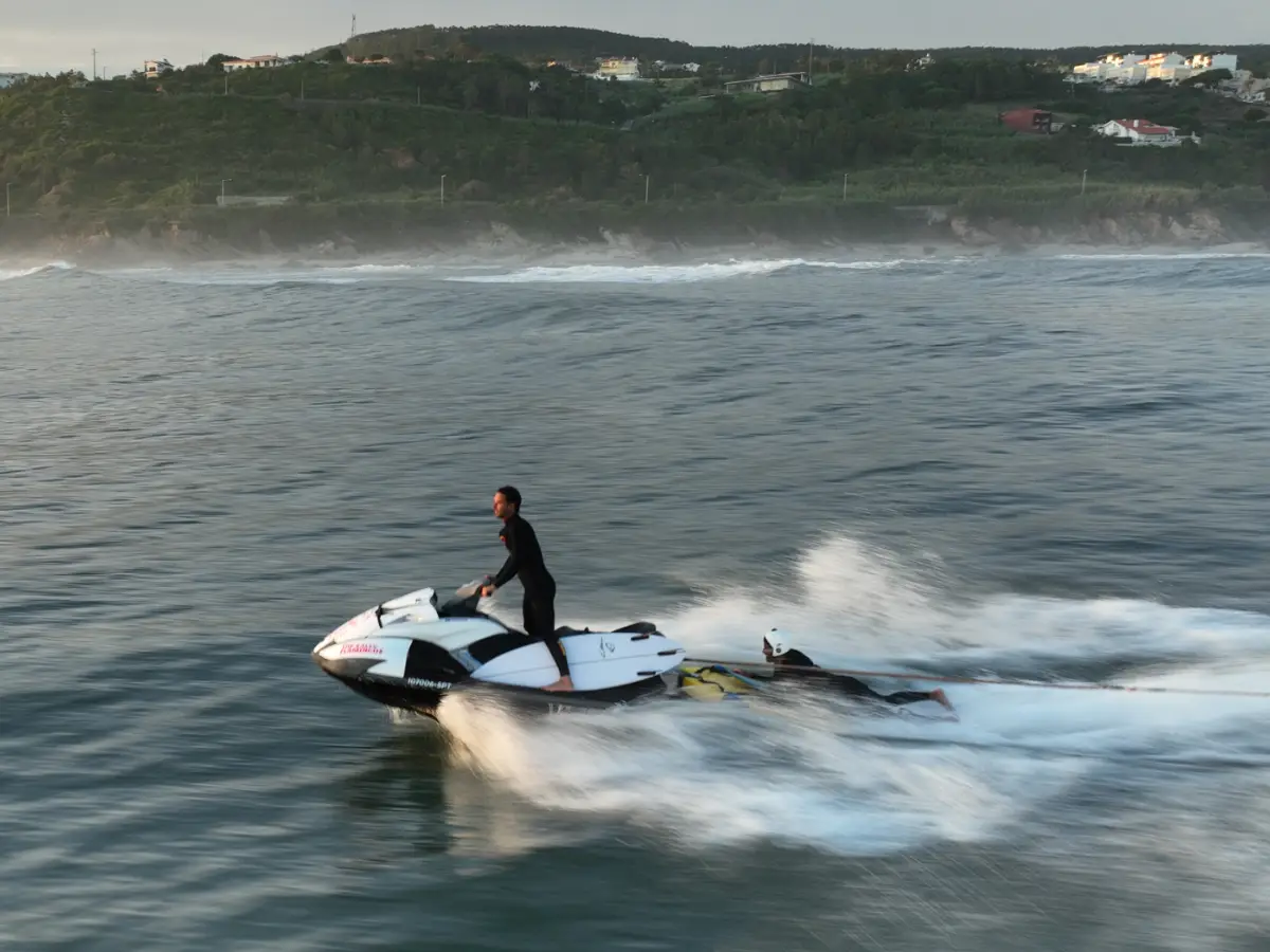 Jet Ski rider on the ocean.