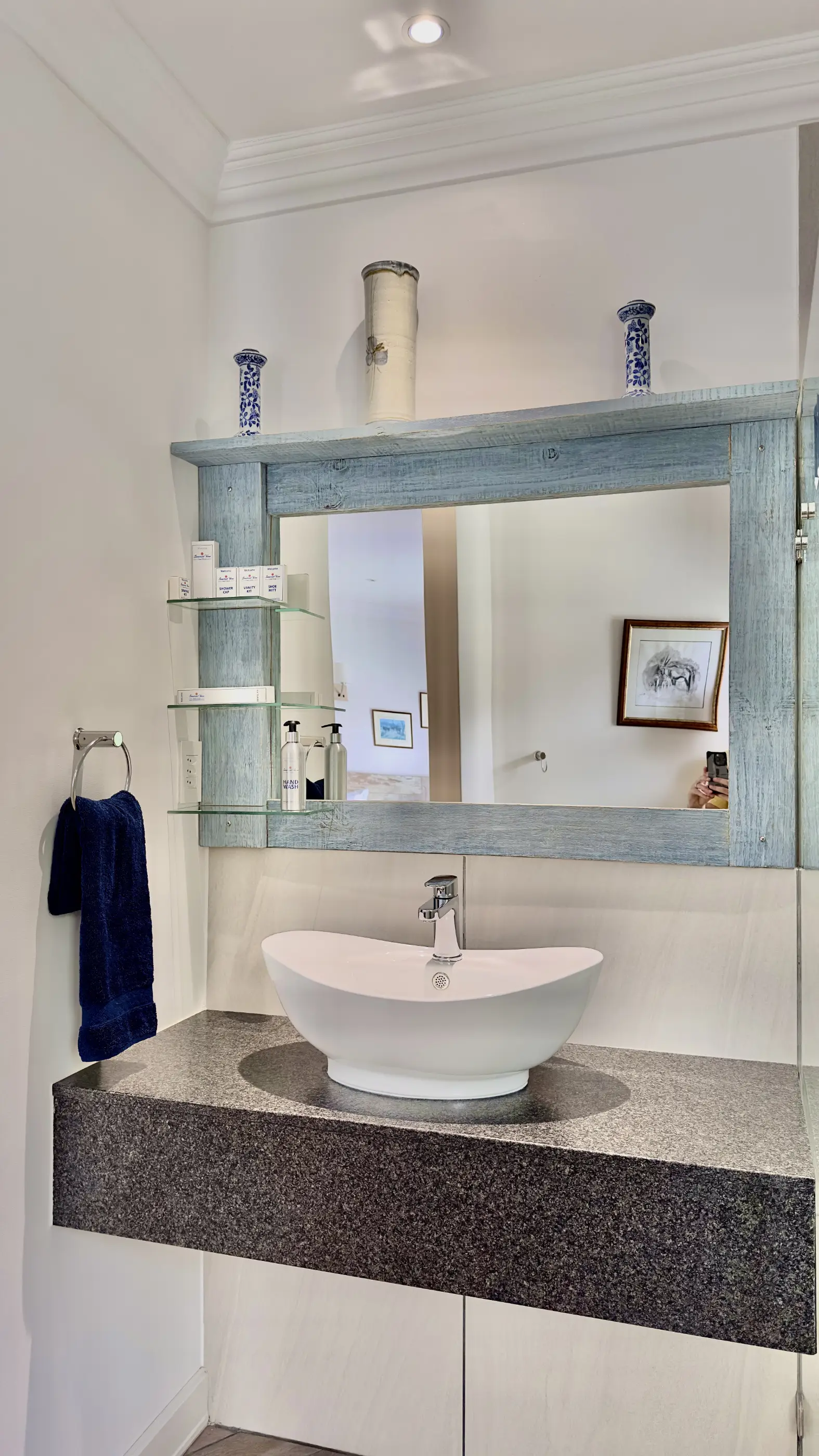 Bathroom basin area in our A View 4 You room.