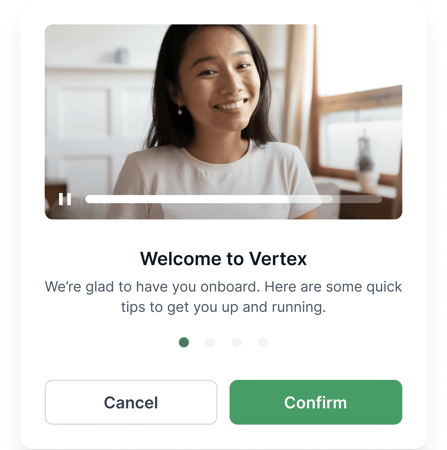 A "Welcome to Mint" modal interface