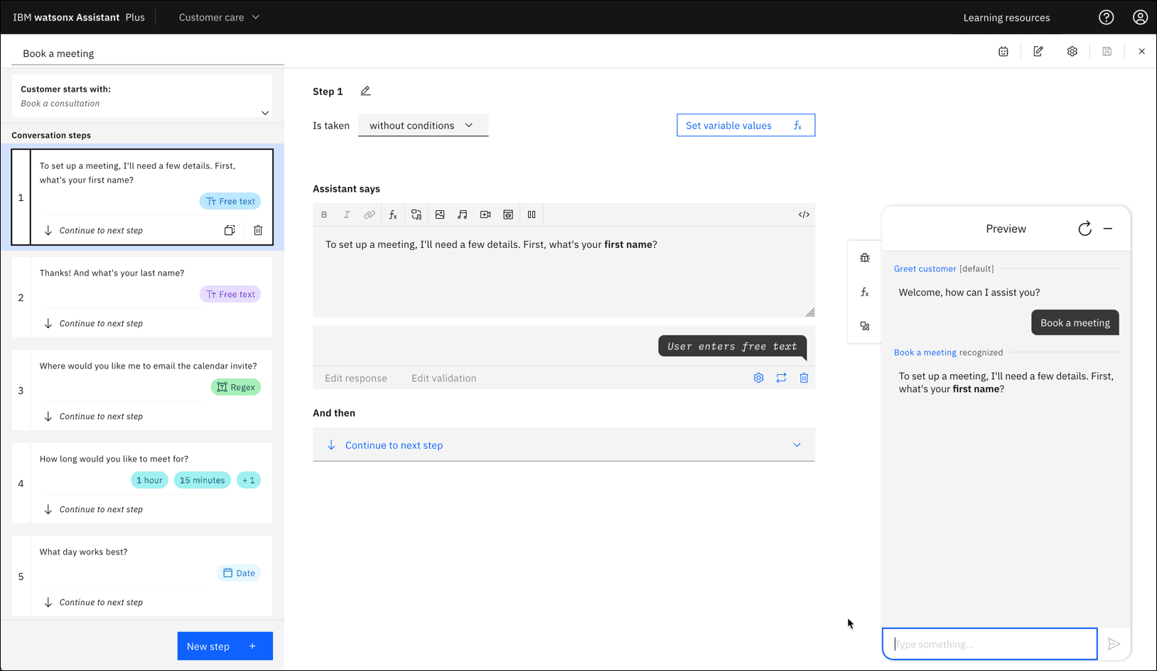 IBM Watsonx Assistan Dashboard