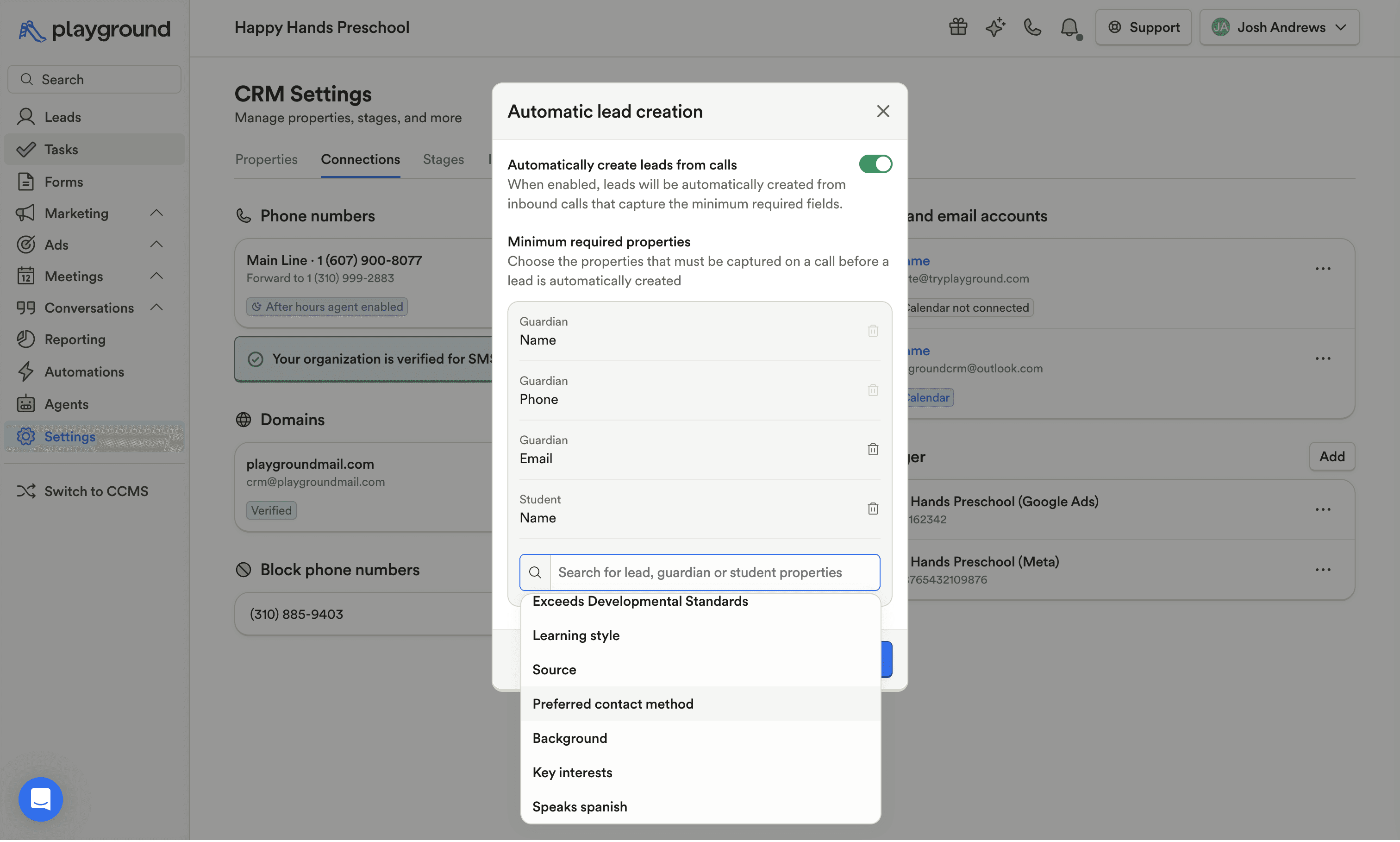 Auto Lead Creation
