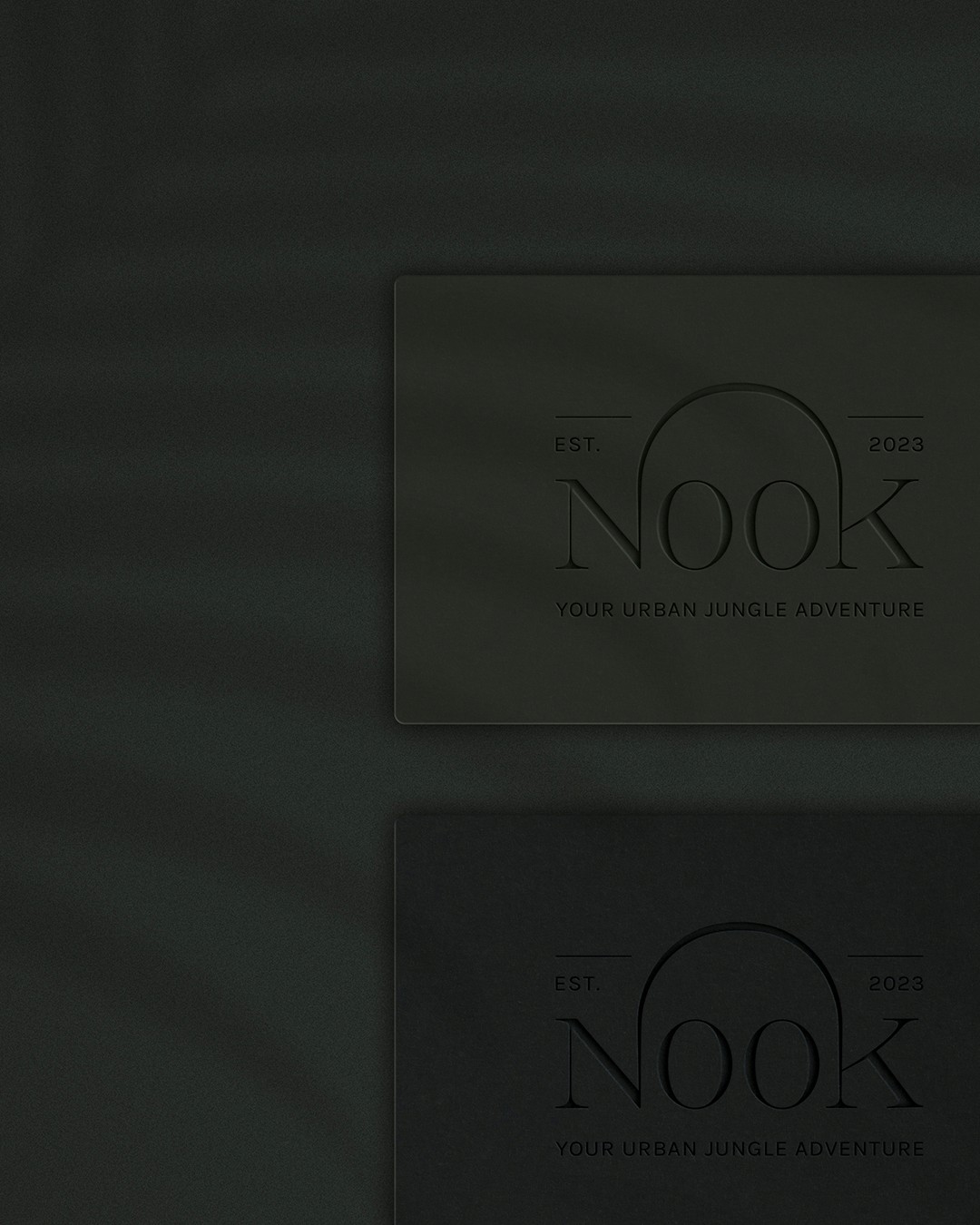 Nook hotel business card print design