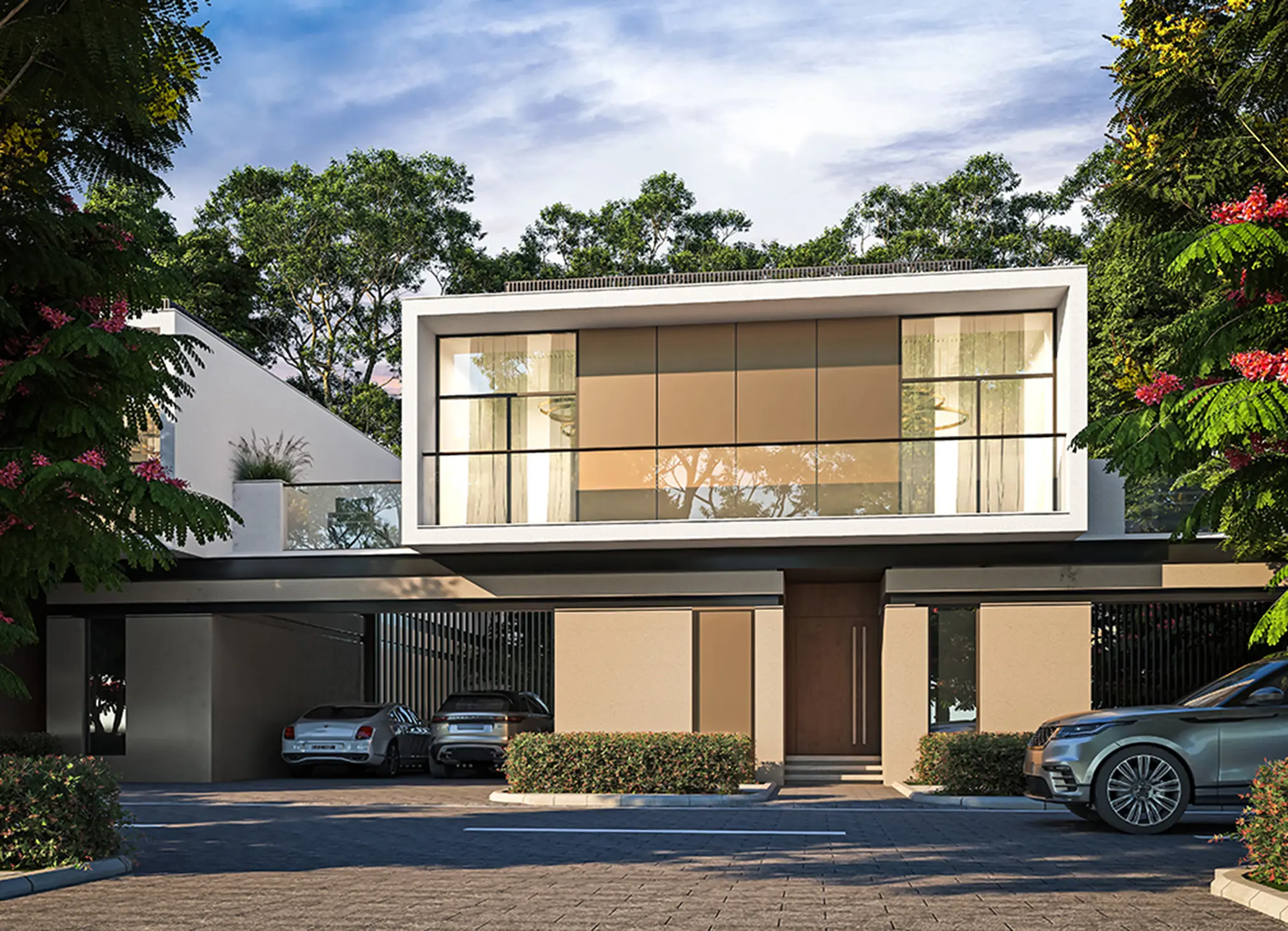 Exterior shot of Sobha Reserve Villas.