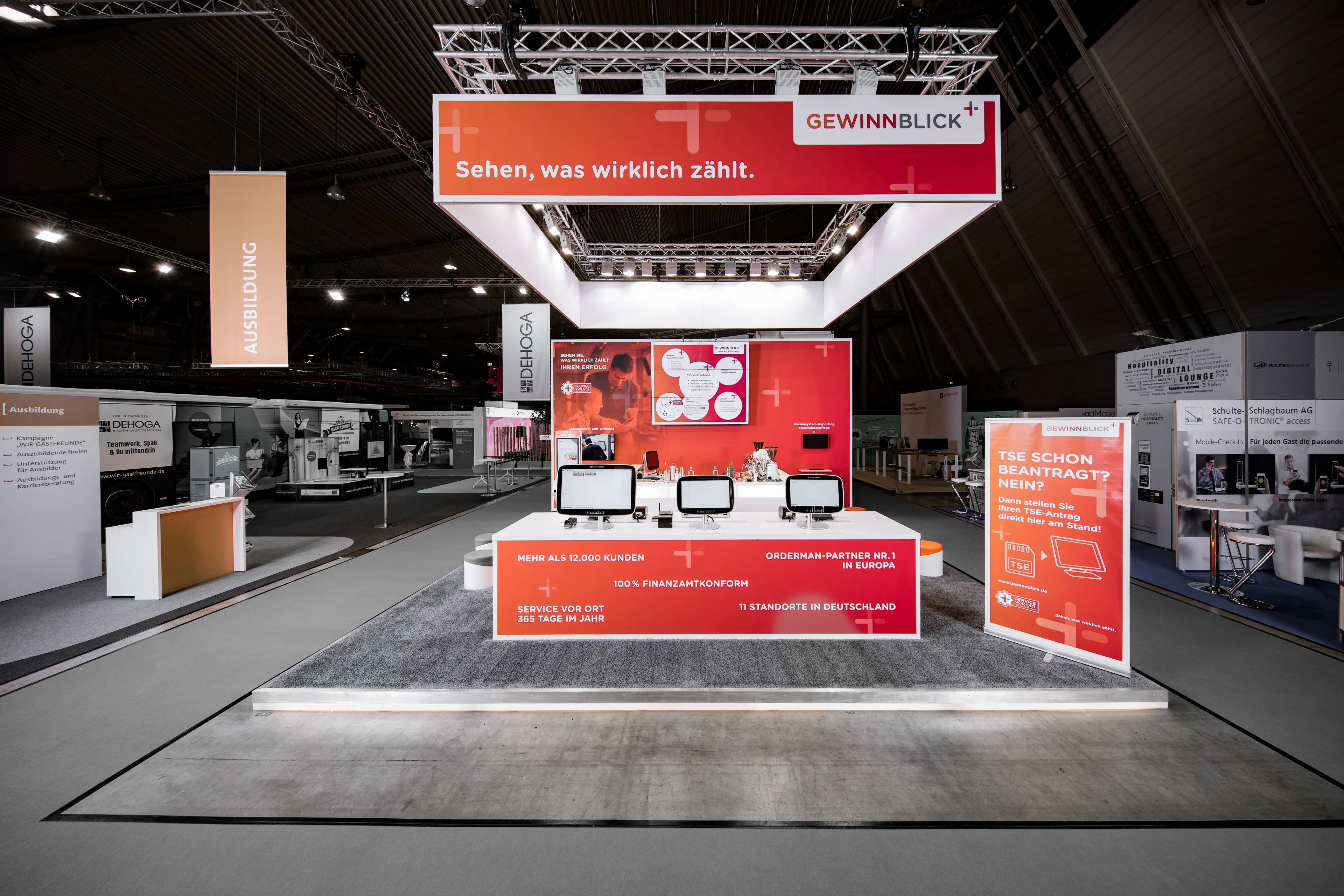 Vorderansicht des RS Technik Stand