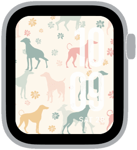 petal pups Apple Watch face preview 3 featuring floral, easter, and spring.