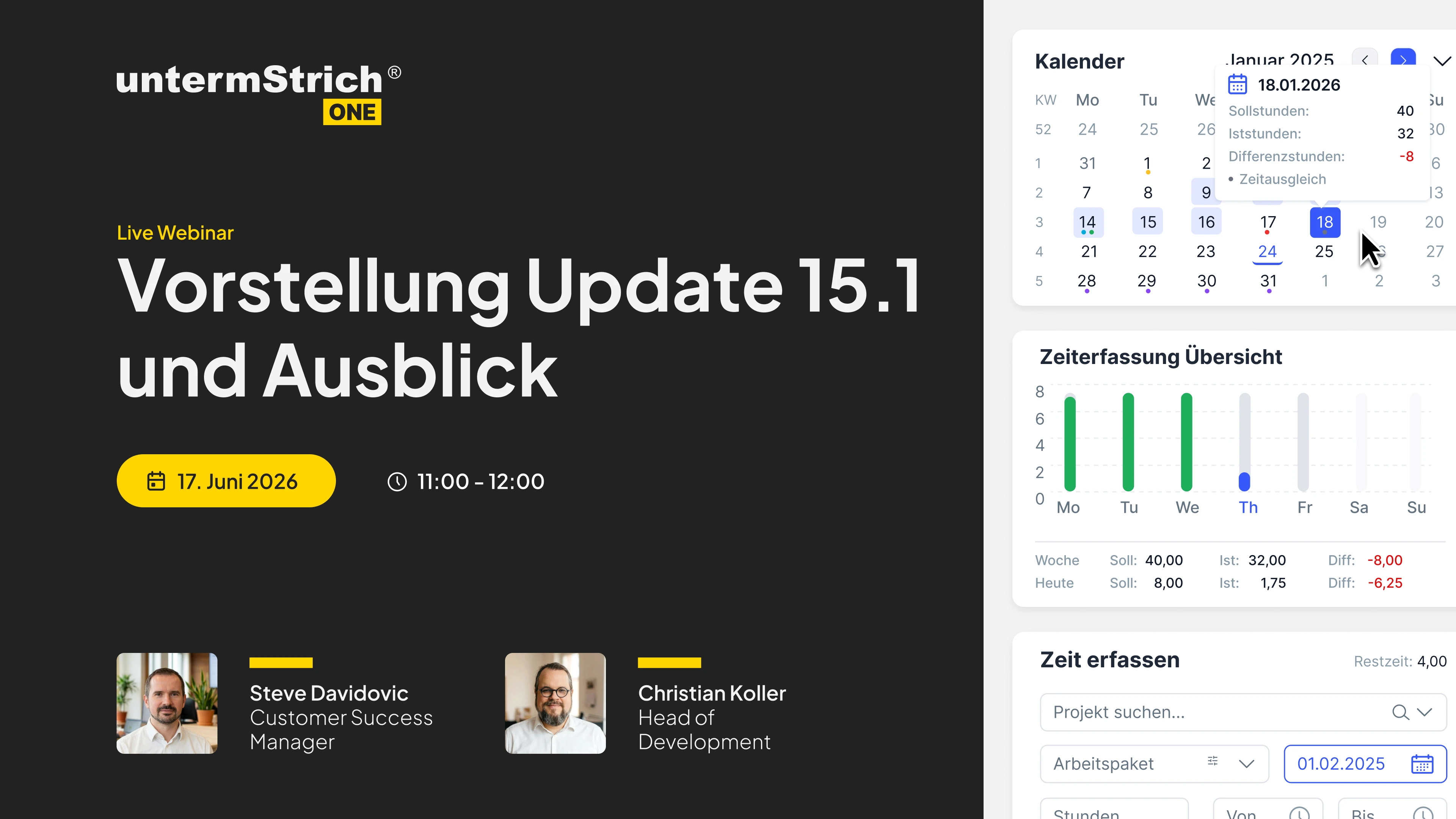 Webinar: untermStrich ONE kennenlernen am 22.04.2026