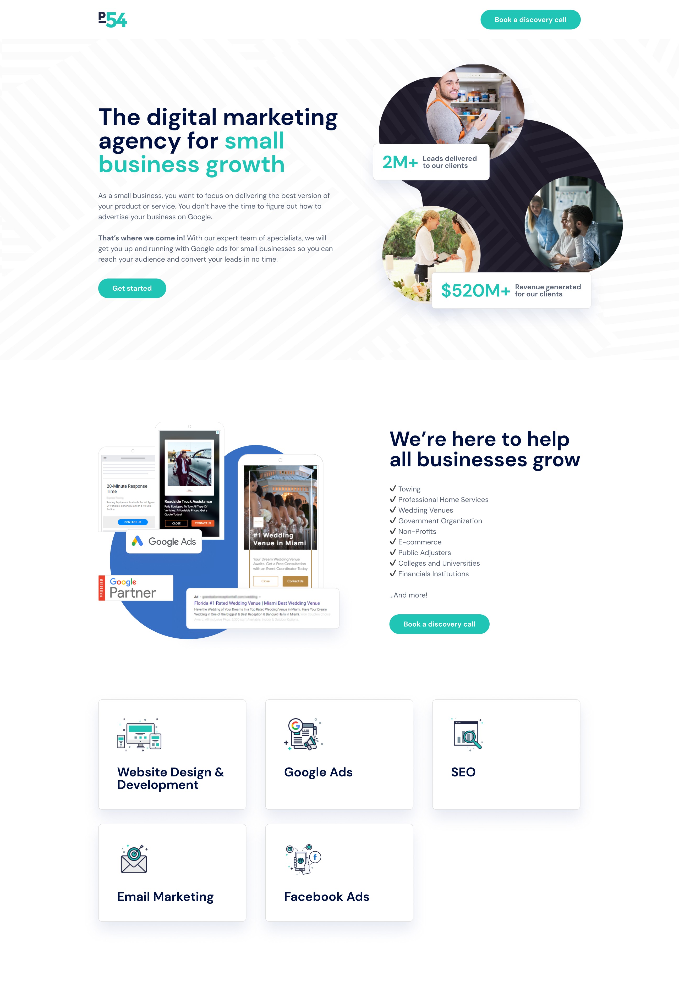 Pacific54 landing page