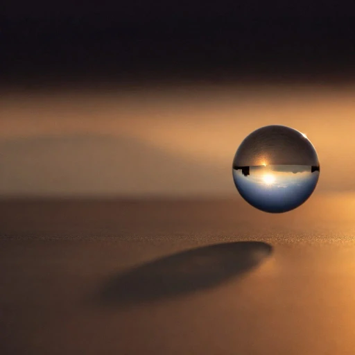 Close-up of a large reflective sphere casting a soft shadow at sunset - Energy State Precision Tuning service metaphor