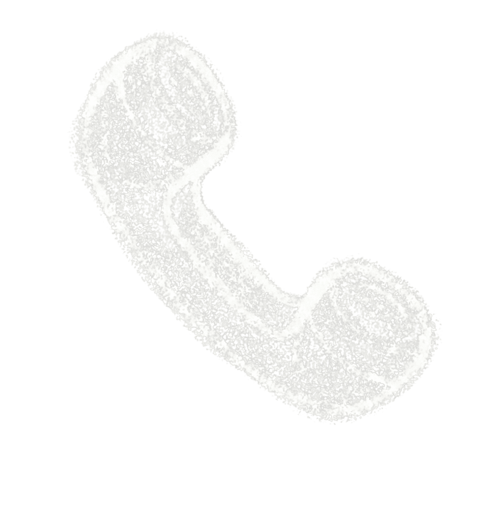 A telephone in white crayon art style