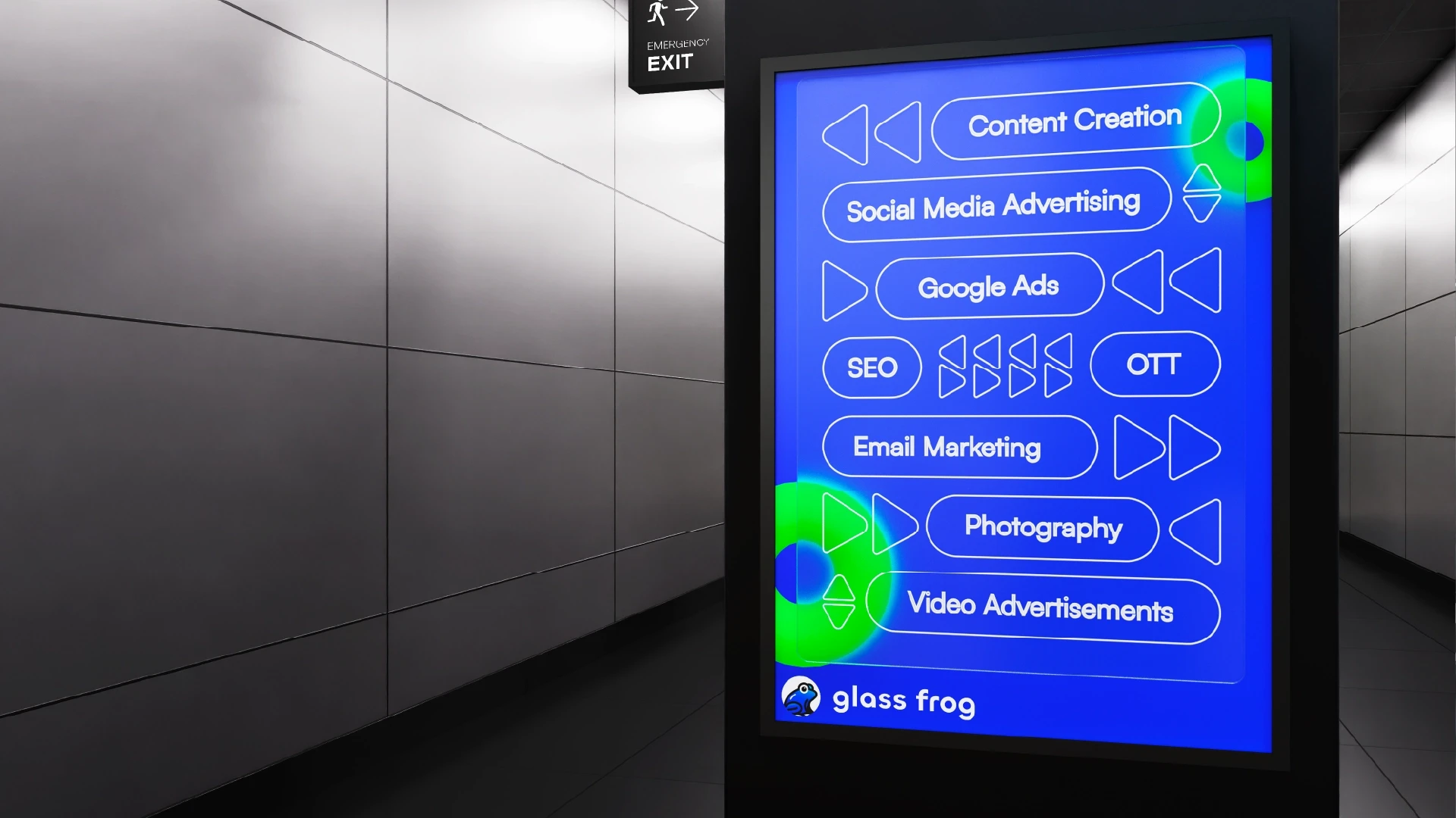 Brand assets and graphic system created for Glassfrog agency