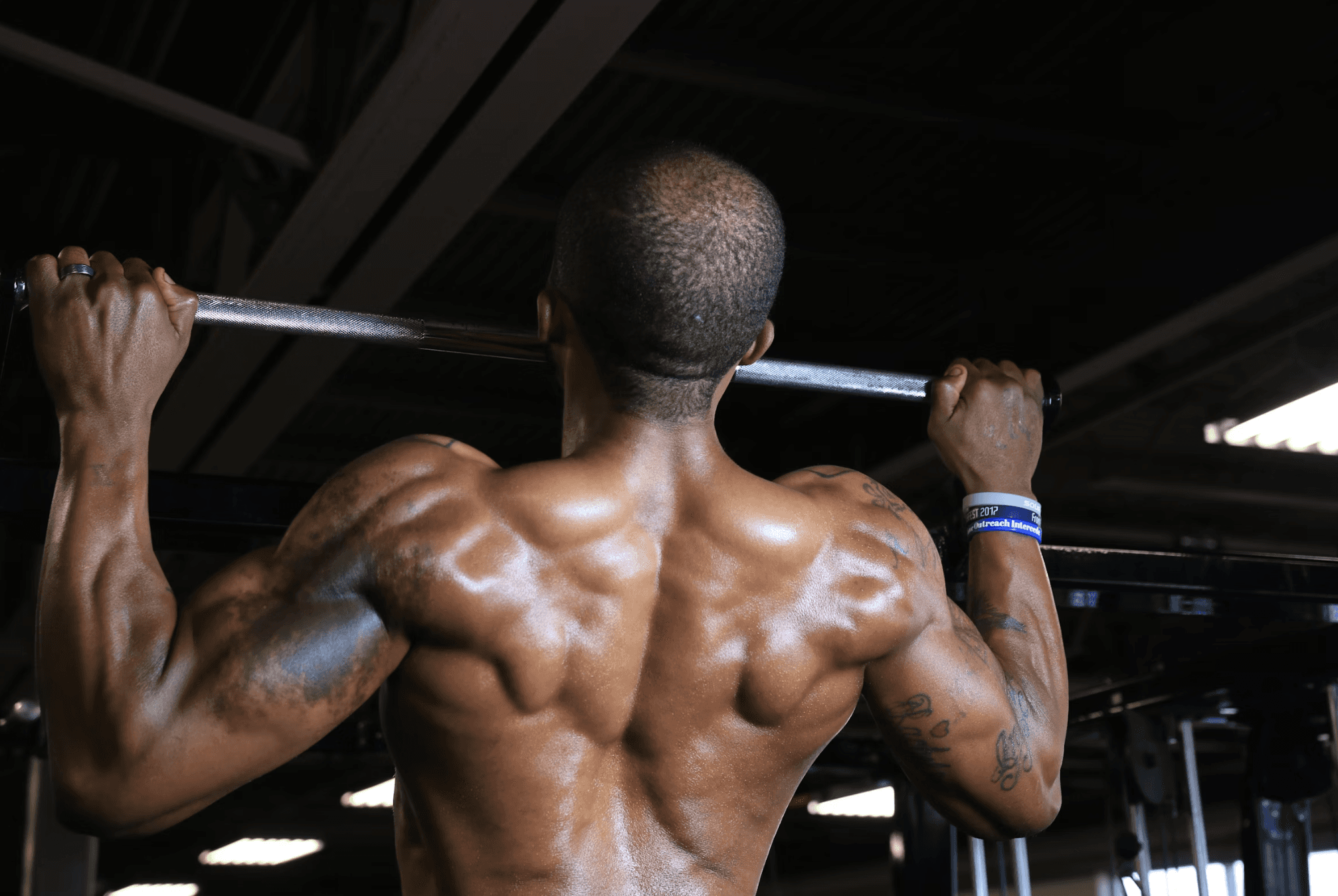 Athlete Performing a Pull Up