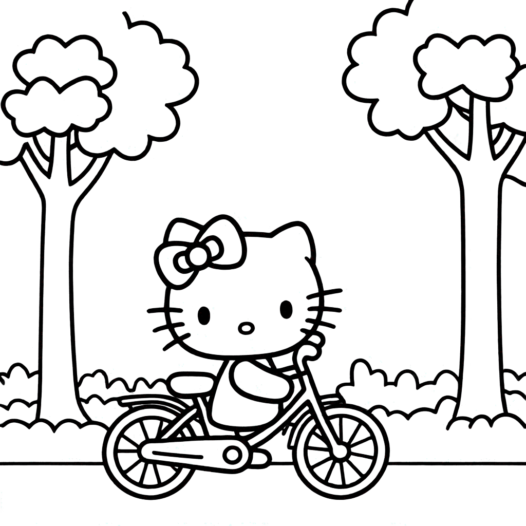 hello kitty coloring page #3