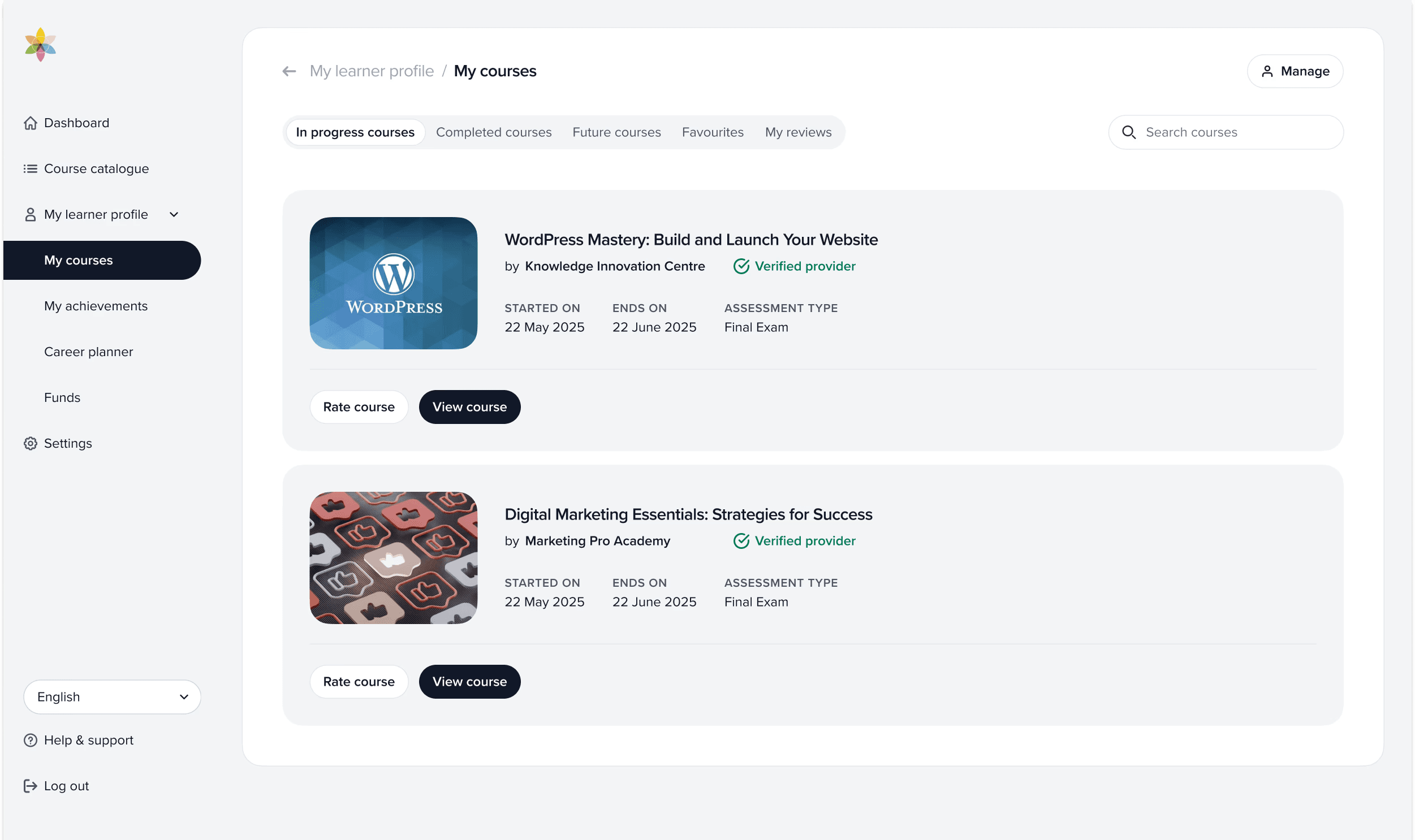 RALExILA my current courses