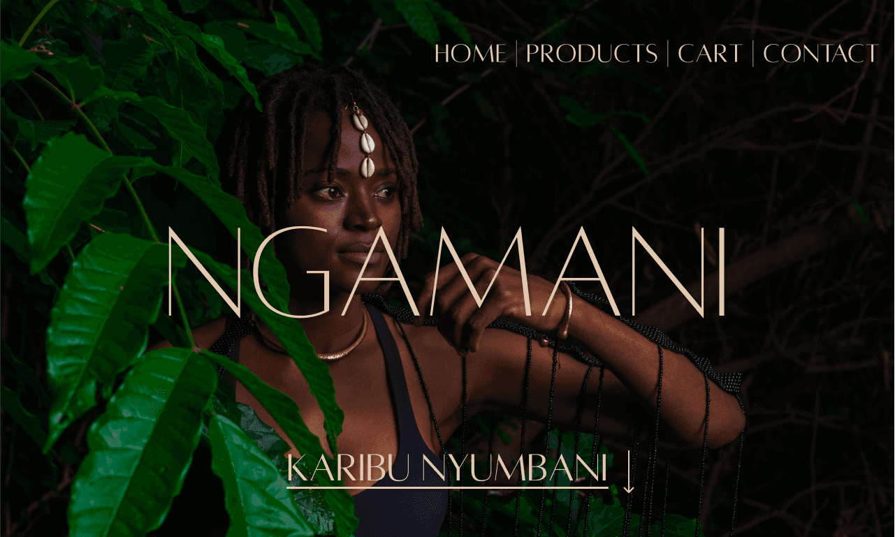 Ngamabni Website Landing Page Concept Design