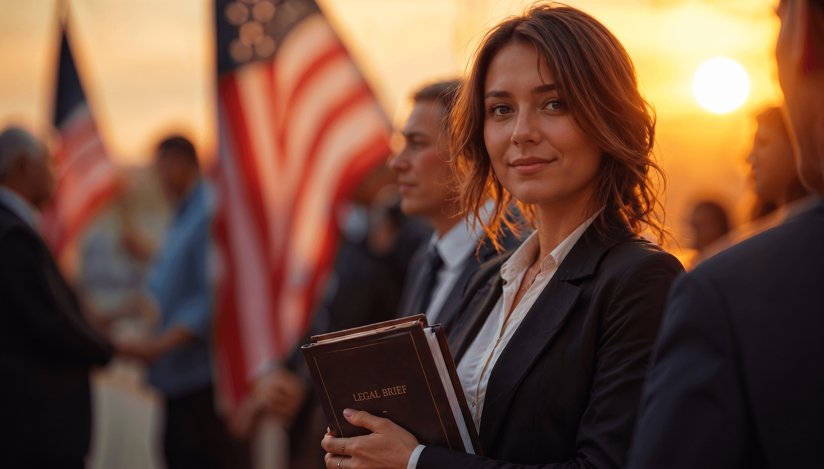 Business team collaborating in meeting room with whiteboard and notes on wall and table.