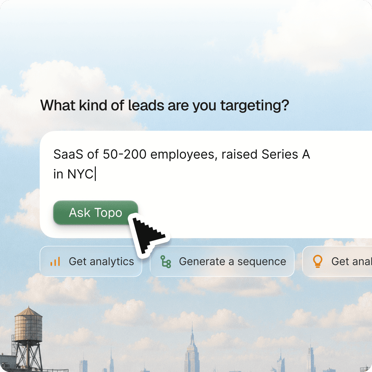 Interface showing the AI lead qualification workflow
